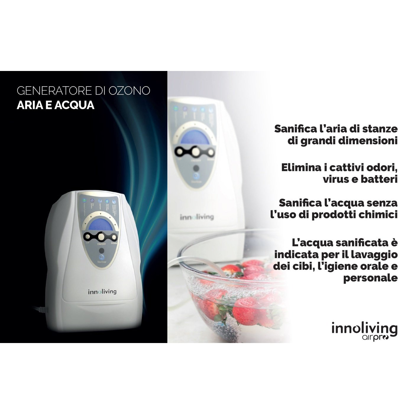 Generatore di Ozono per Aria e Acqua Innoliving INN-553