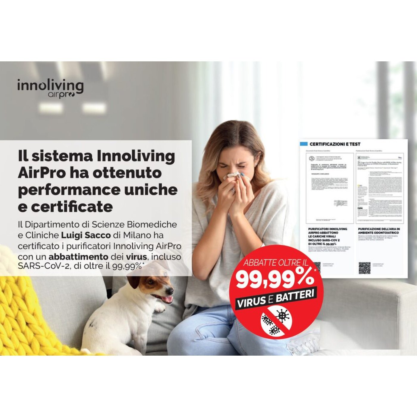 Purificatore d'aria Professional XL Innoliving INN-560