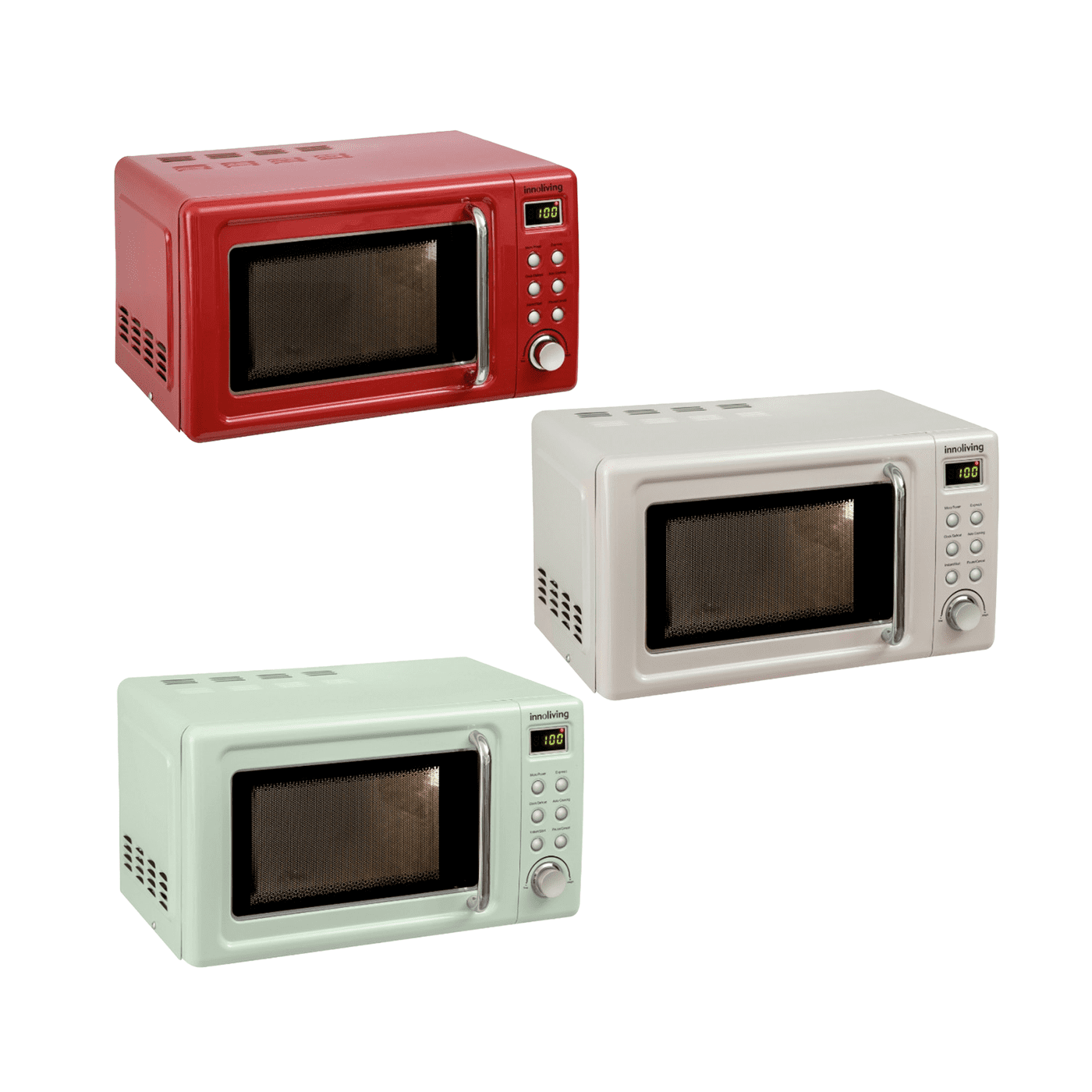Forno microonde Vintage 20 litri funzione scongelamento e grill, Innoliving INN-861