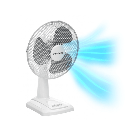 Ventilatore da tavolo 30cm diametro 3 velocità oscillazione griglia, Innoliving INN-501