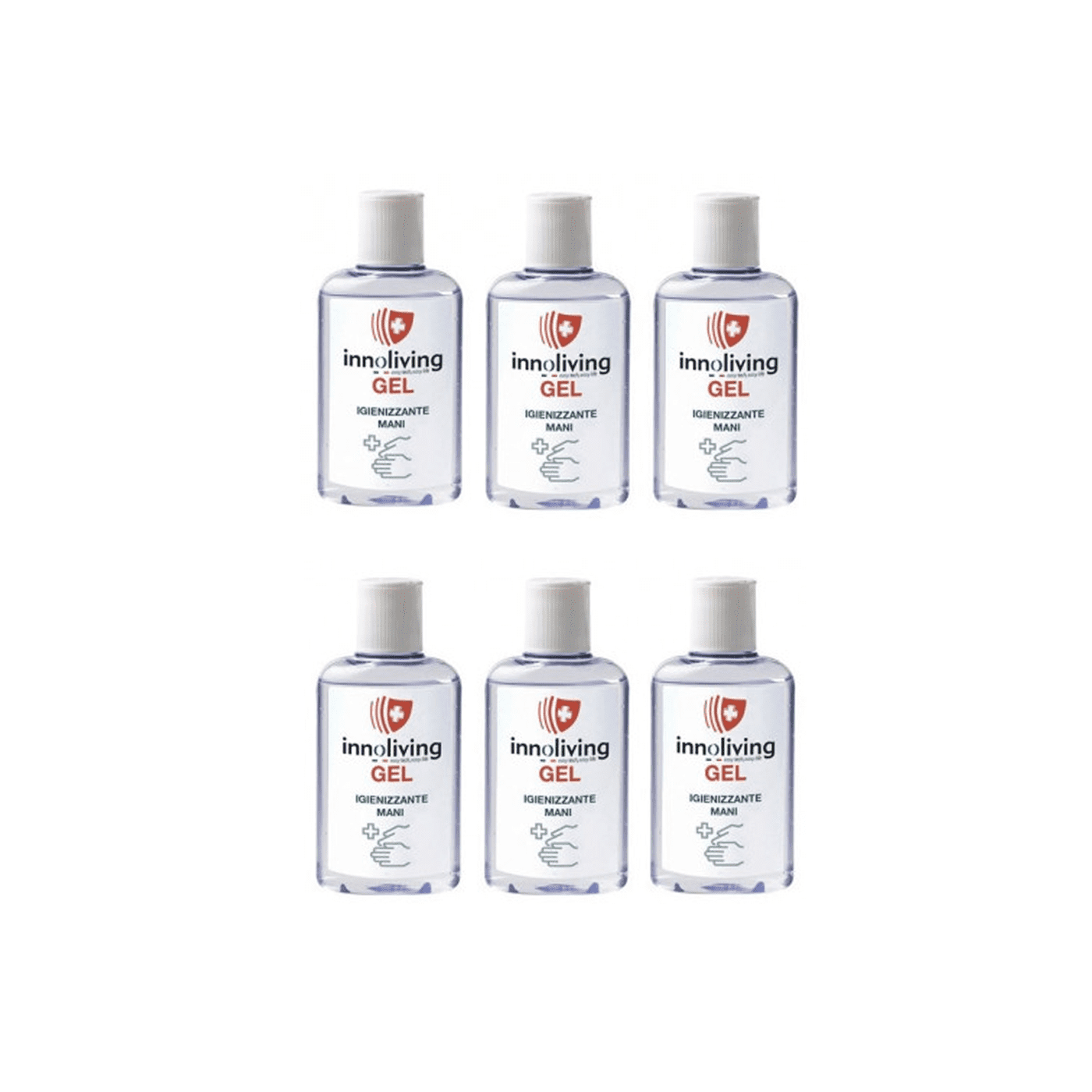 Kit 6 confezioni Gel Igienizzante mani 80ml INMD-002 Innoliving