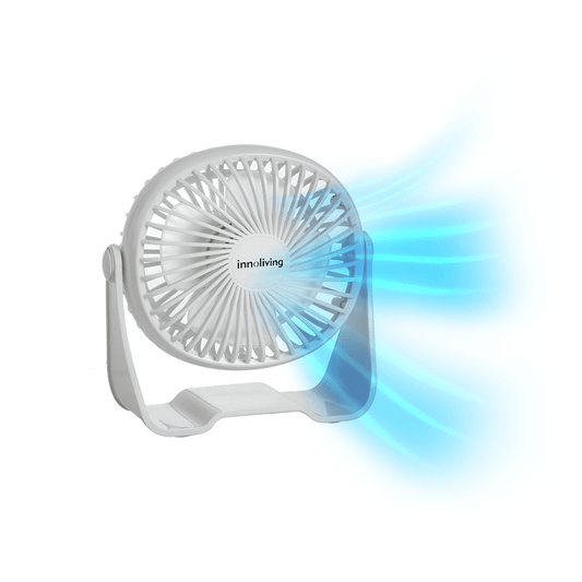 Ventilatore Portatile da tavolo 10cm 2 velocità regolabile silenzioso, Innoliving INN-513