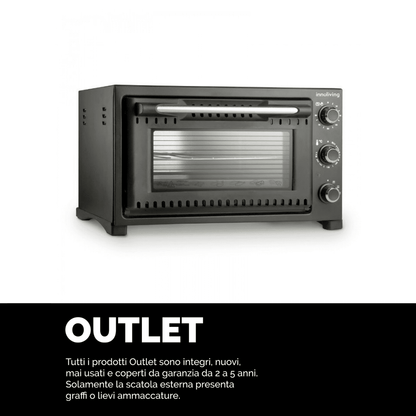 Forno elettrico ventilato 32 litri con teglie timer e luce interna, Innoliving INN-794