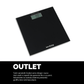 Bilancia Pesapersone Digitale Ultraslim in vetro capacità 180kg, Innoliving INN-107