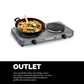 Piastra elettrica doppia per cucinare 5 livelli 2000W, Innoliving INN-748