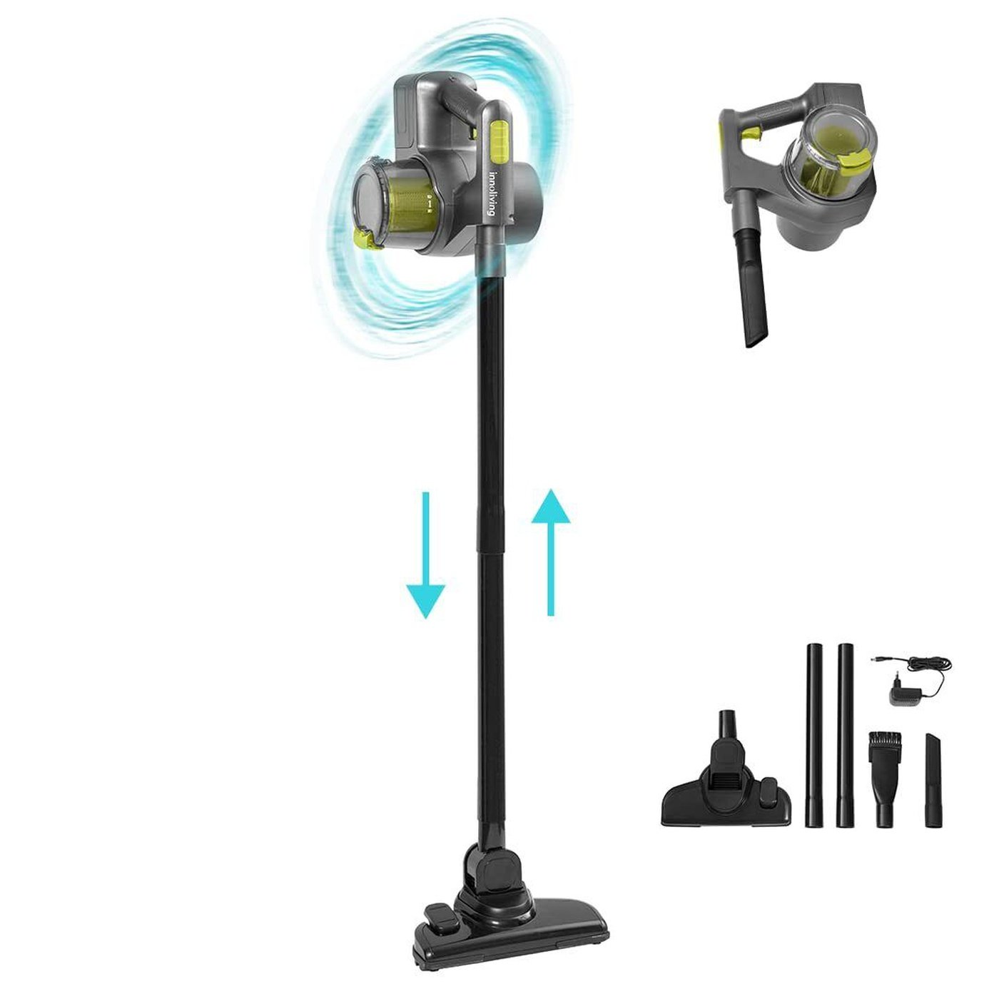 Aspirapolvere Ciclonico Senza Filo, Innoliving INN-655 2000mAh, 450ml